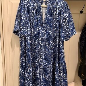 Tuckernuck Navy Print Crawford Dress